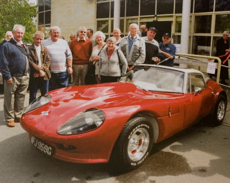 Former factory team pose with a 3 litre as made at Bradford Upon Avon